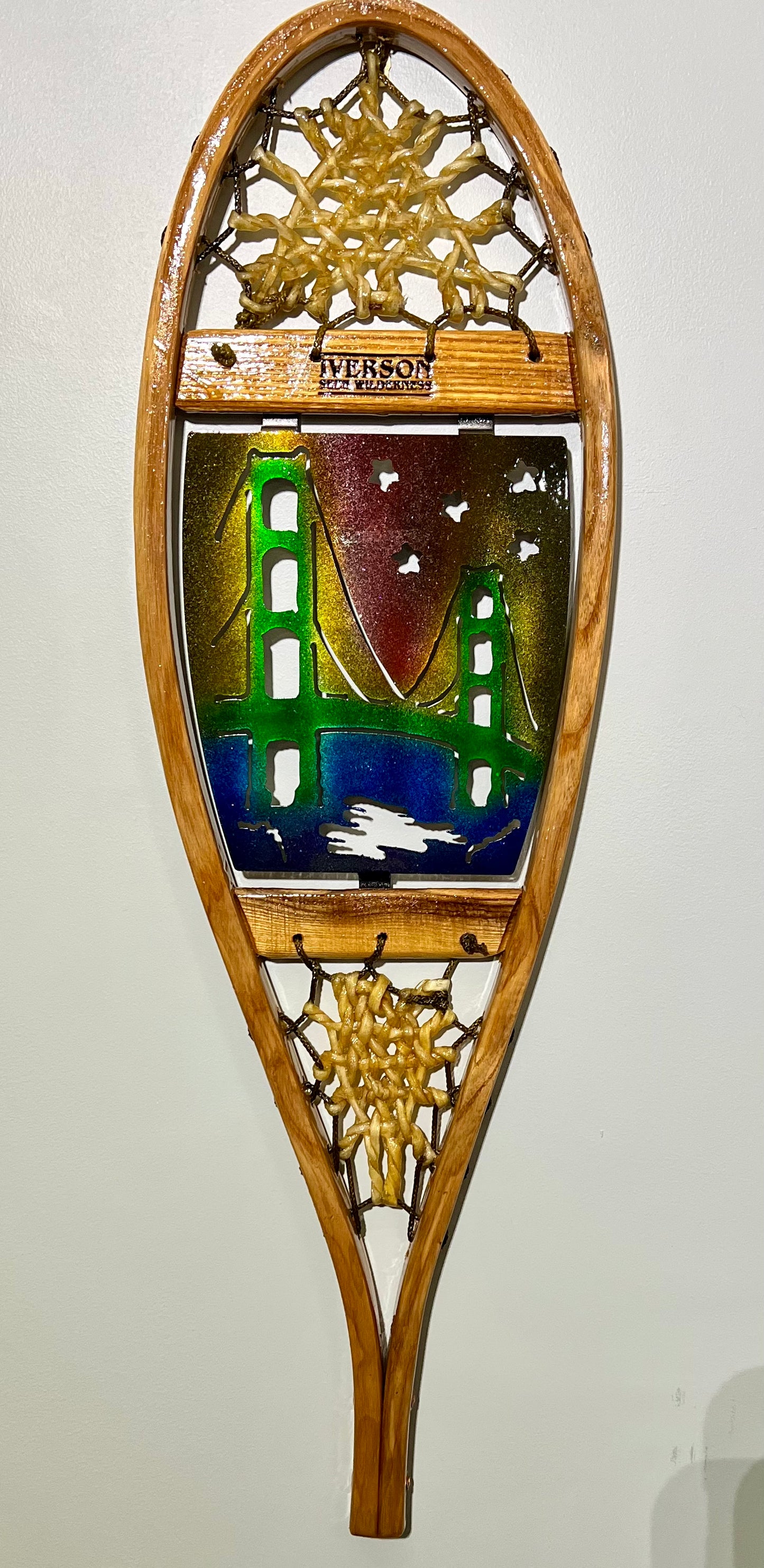 Decorative Metal Mackinac Bridge  in Snowshoe